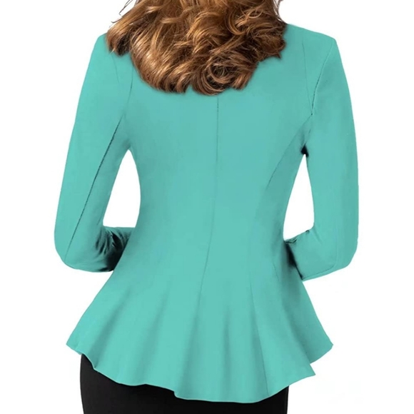 Hybrid & Company Women Double Notch Lapel Sharp Shoulder Pad Office Blazer 2xl - Picture 4 of 12